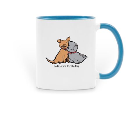 Haddie and LSP Mugs, a Light Blue Two-Tone Ceramic Mug