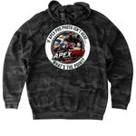 Apex Pro Photo, a Black Camo Heavyweight Camo Pullover Hoodie (back-view)