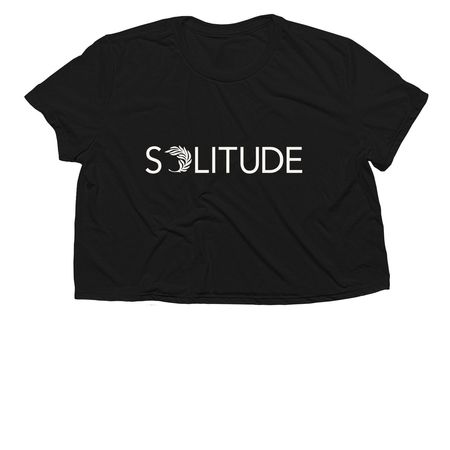 Solitude Team Uniform&nbsp;, a Black Women?s Flowy Cropped Tee