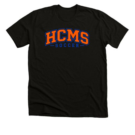 HCMS Soccer, a Solid Black Blend Premium Unisex Tee