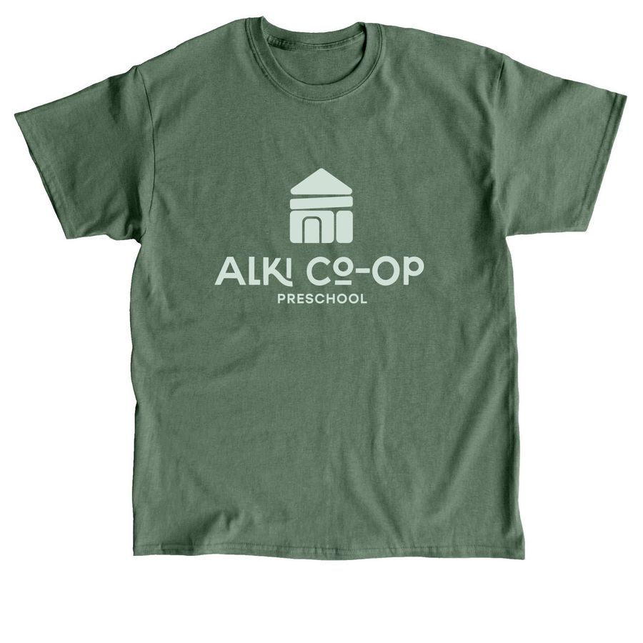 Alki Co-op Adult Shirt, a Military Green Classic Unisex Tee