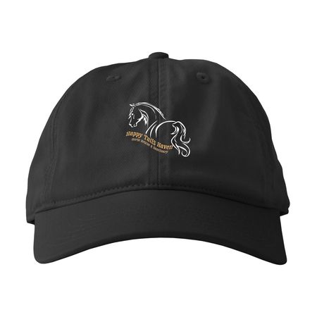 Happy Tails Haven Baseball hat, a Black Printed Eco Baseball Cap