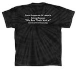 "Not Damaged", a Black Classic Tie Dye Tee (back-view)