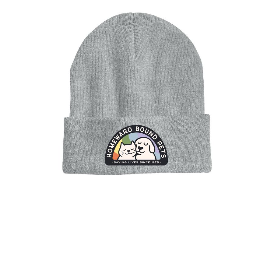 HBPets Pride Beanie, a Heather Grey Printed Cuffed Beanie