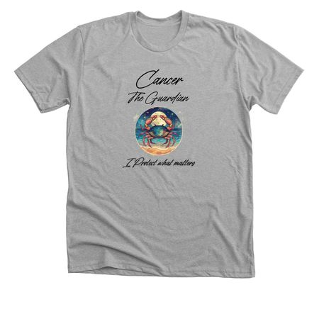 Cancer- The Guardian, a Athletic Heather Premium Unisex Tee