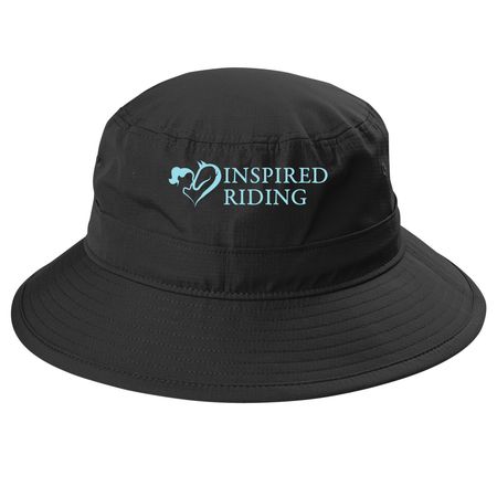 Inspired Riding? Hats, a Black Printed UV Bucket Hat