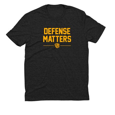 Defense Matters, a Space Black Allmade Eco Triblend Unisex Tee