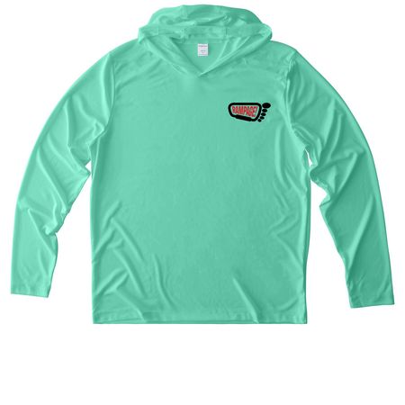 2026 RAMPAGE!!! Staff, a Bright Seafoam UV Performance Long Sleeve Hoodie