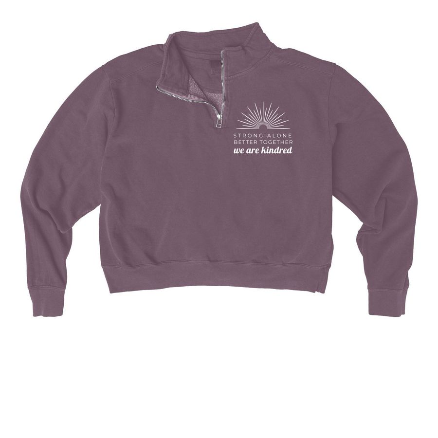BETTER TOGETHER, a Dusk Comfort Colors Women's Quarter Zip Pullover