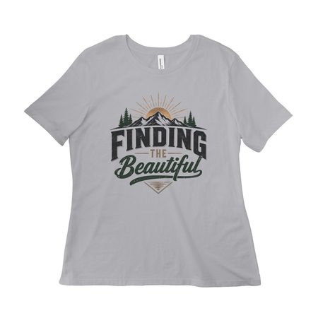 Finding the Beautiful (part 2), a Solid Athletic Grey Women?s Relaxed Cotton Tee