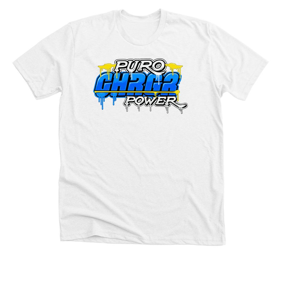 Los Angeles Chargers Puro Chrgr Power shirt, a Solid White Blend Premium Unisex Tee