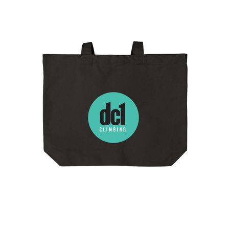 dcTotes, a Deep Black Cotton Canvas Tote Bag
