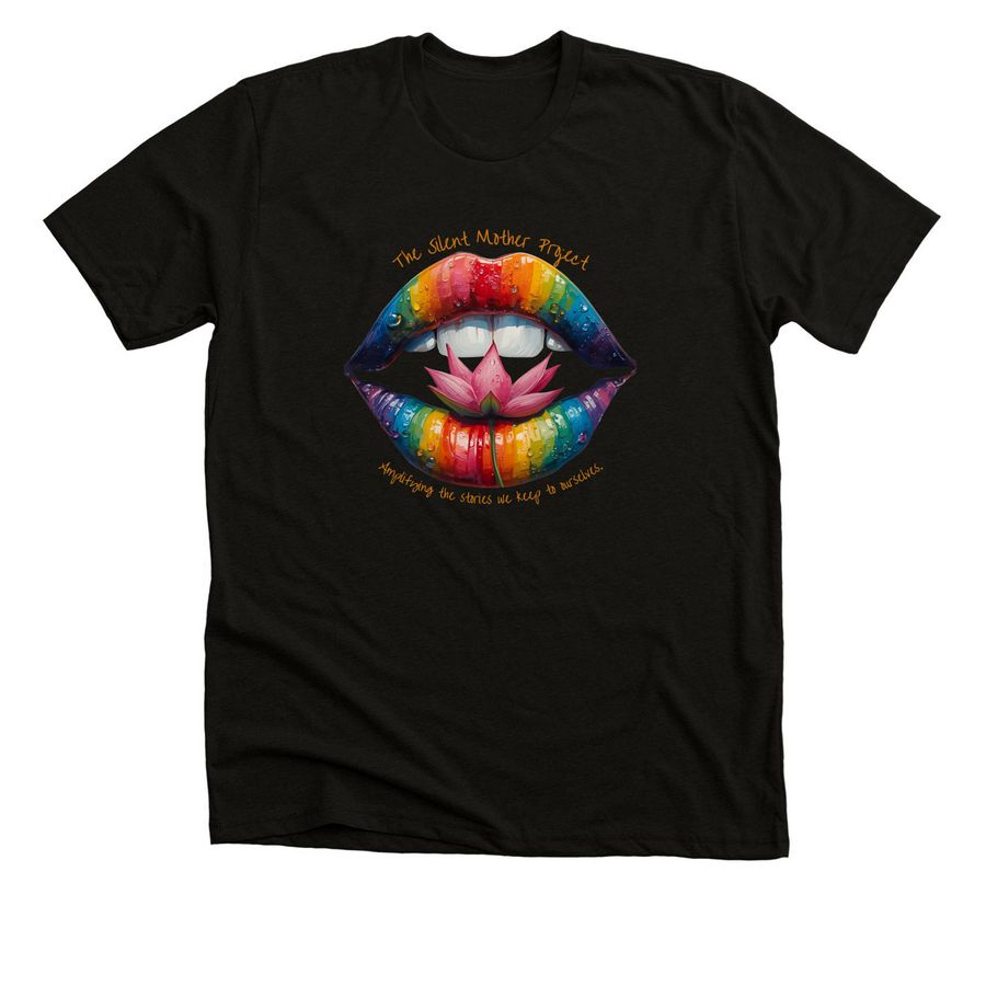 The Silent Mother Project Pride Collection ?, a Black Heather Premium Unisex Tee