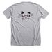 Caution: Feral Human, a Athletic Heather Premium Unisex Tee (back-view)