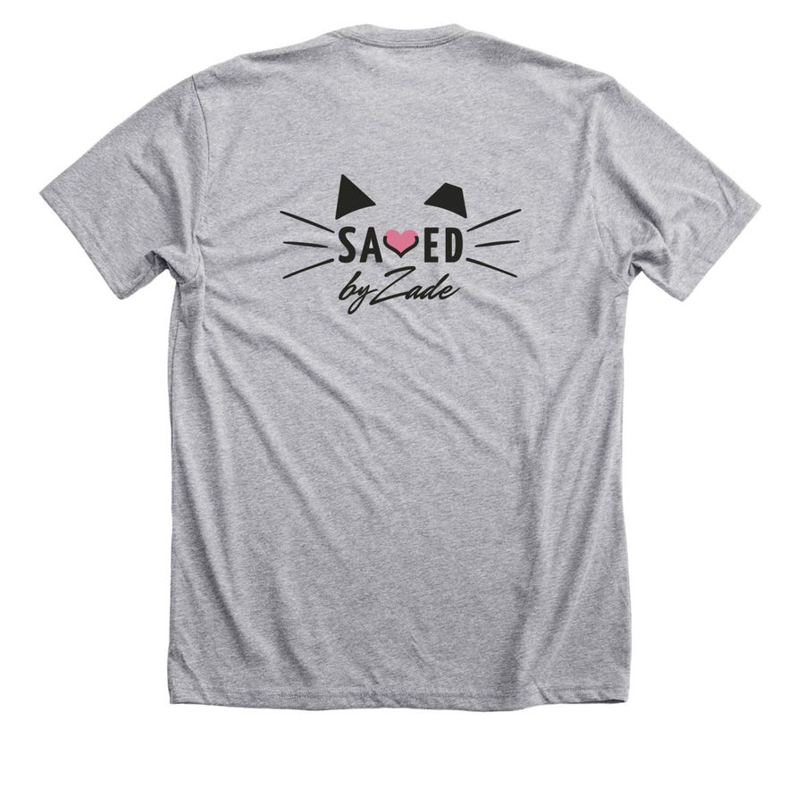 Caution: Feral Human, a Athletic Heather Premium Unisex Tee (back-view)