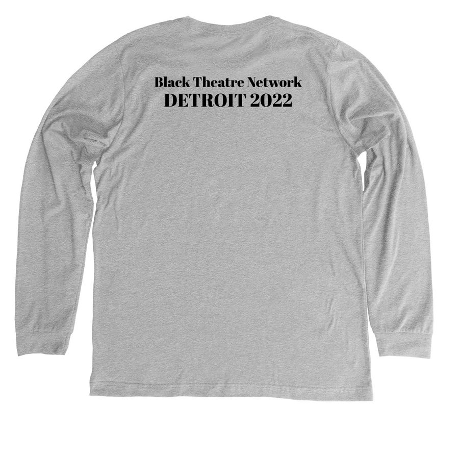 BTN-Storytelling Activist, a Athletic Heather Premium Long Sleeve Tee (back-view)