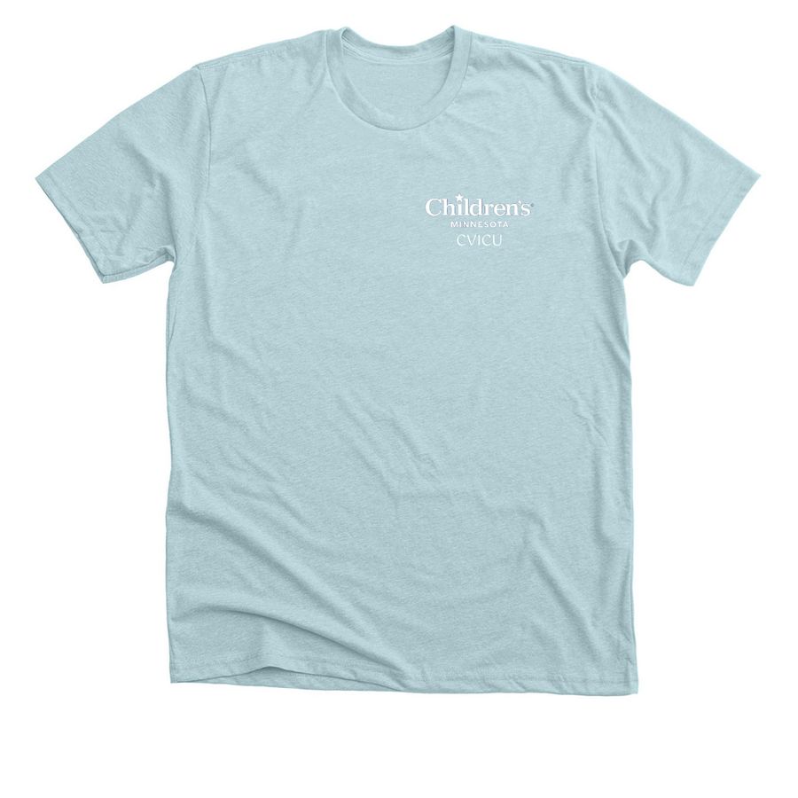 Tiny Hearts, a Heather Ice Blue Premium Unisex Tee