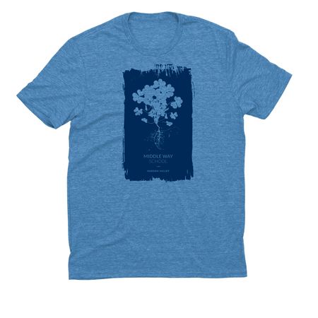 ROOTED IN COMPASSION, a Azure Blue Allmade Eco Triblend Unisex Tee