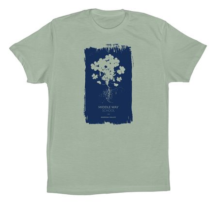ROOTED IN COMPASSION, a Dusty Blue Premium Cotton Tee