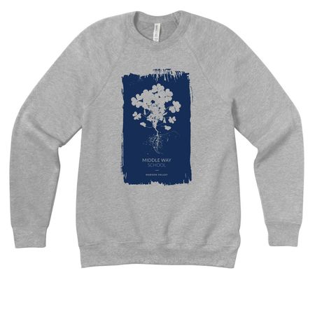 ROOTED IN COMPASSION, a Athletic Heather Premium Raglan Crewneck Sweatshirt