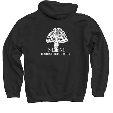 Probably Microdosing Logo Hoodie, a Black Pullover Hoodie (back-view)