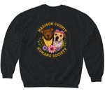 Advocate&nbsp;, a Black Softstyle Crewneck Sweatshirt (back-view)