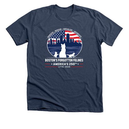 America's 250th Birthday (Dark Colors), a Heather Navy Premium Unisex Tee