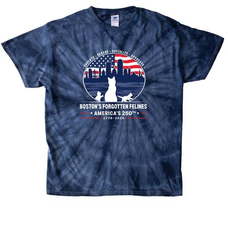 America's 250th Birthday (Dark Colors), a Navy Classic Tie Dye Tee