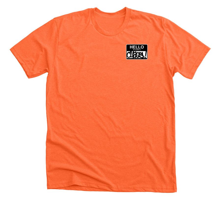 MY NAME IS: ORANGE YOU HAPPY, a Heather Orange Premium Unisex Tee