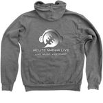 icon Zip Up Hoodie, a Deep Heather Zip Up Hoodie (back-view)