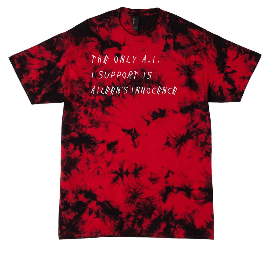 THE ONLY A.I. x Saint Aileen Shirts&nbsp;, a Black/ Red Crystal Tie Dye Tee