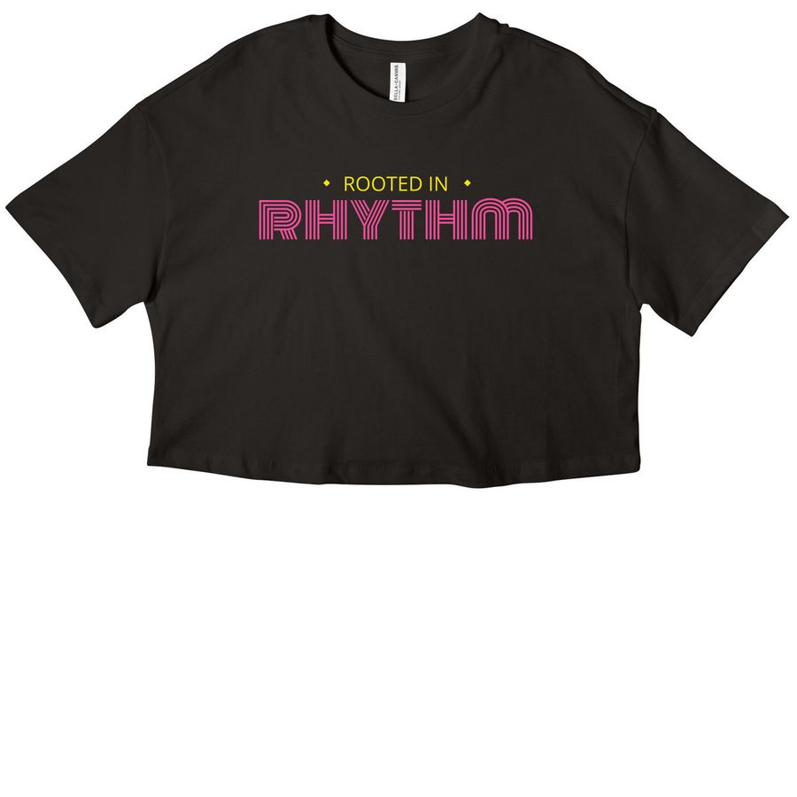 Rooted in Rhythm, a Black Women?s Cropped Cotton Tee
