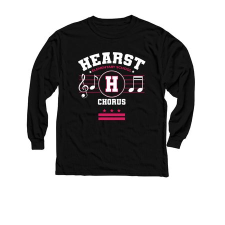 Youth Chorus Design, a Black Youth Long Sleeve Tee