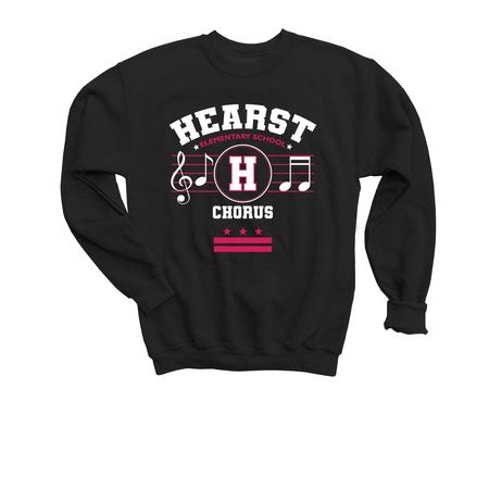 Youth Chorus Design, a Black Youth Crewneck Sweatshirt