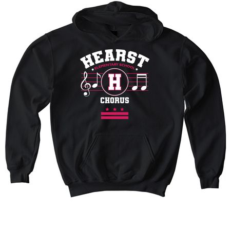 Youth Chorus Design, a Black Softstyle Youth Pullover Hoodie