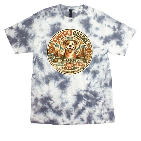 Peace Love Rescue Limited Edition, a Grey Crystal Tie Dye Tee