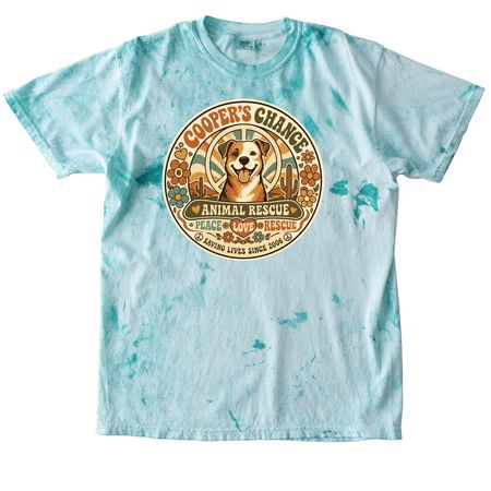 Peace Love Rescue Limited Edition, a Sea Glass Comfort Colors Colorblast Tee