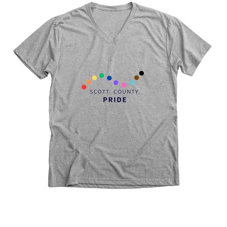 Wear Your Pride. Fund Our Future., a Athletic Heather Premium V-Neck Tee