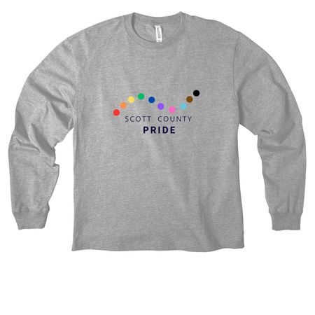 Wear Your Pride. Fund Our Future., a Athletic Heather Unisex Heavyweight Long Sleeve Tee