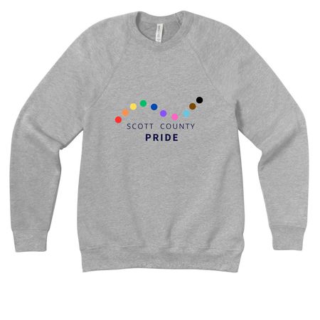 Wear Your Pride. Fund Our Future., a Athletic Heather Premium Raglan Crewneck Sweatshirt