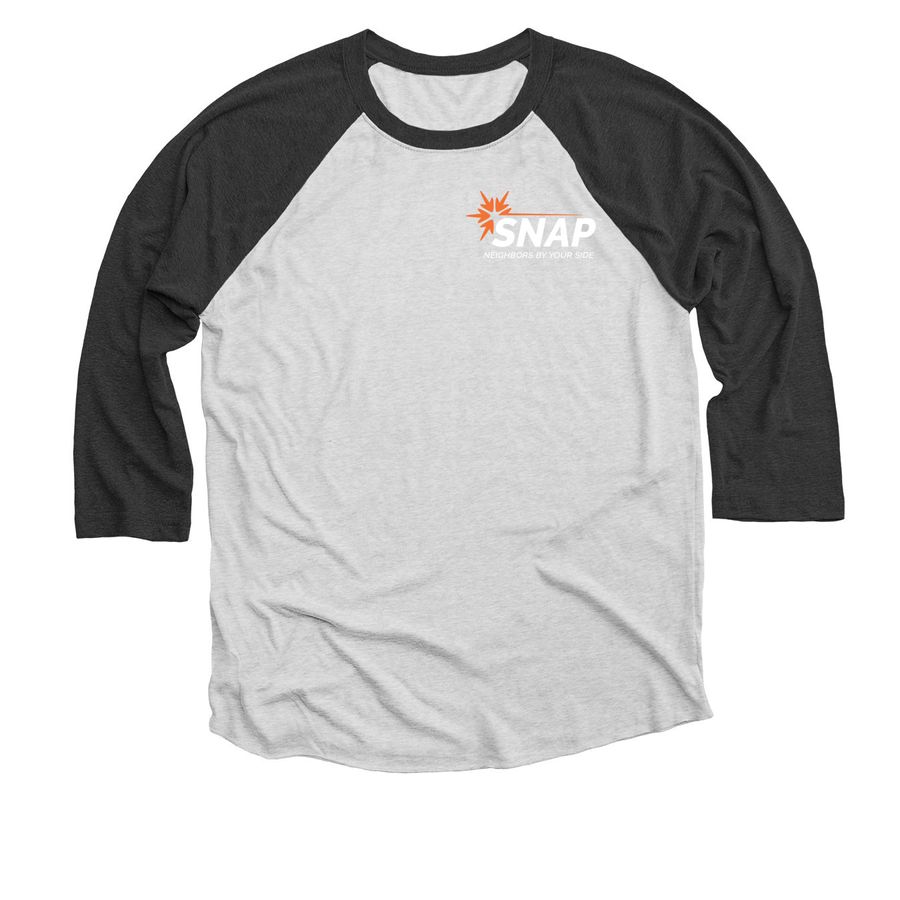 More Shirts, a Black and Heather White 3/4 Sleeve Baseball Tee