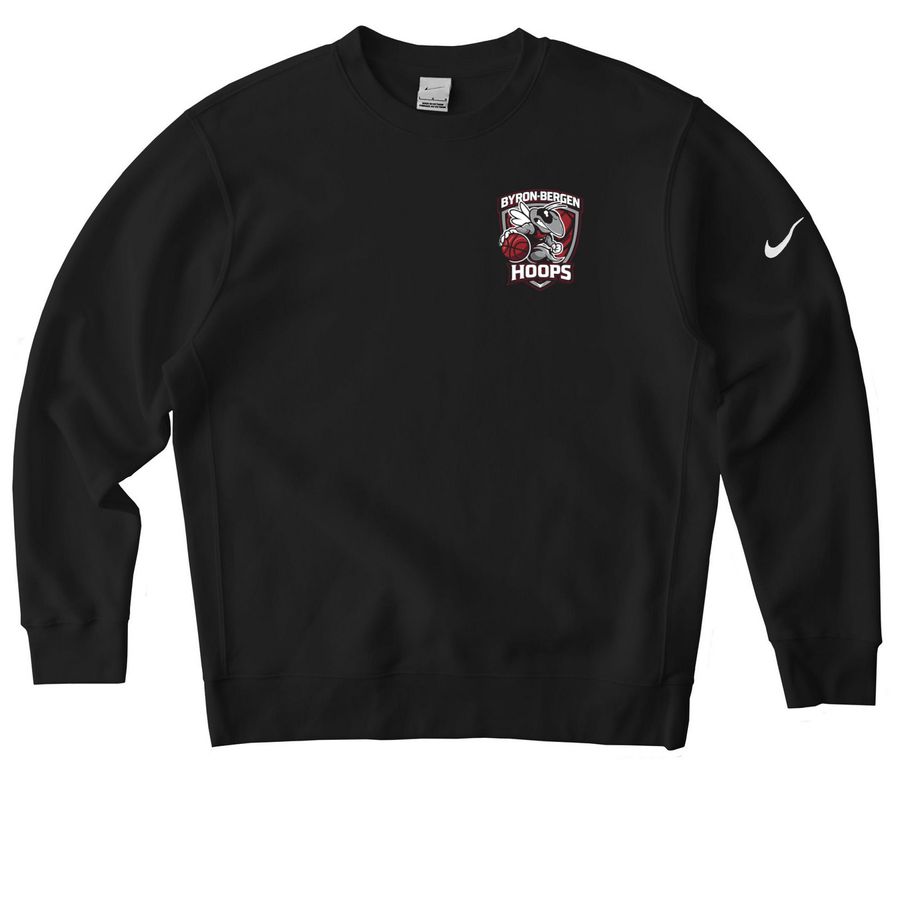 BB Hoops Fundraiser (Premium Items), a Black Nike Club Fleece Crewneck Sweatshirt