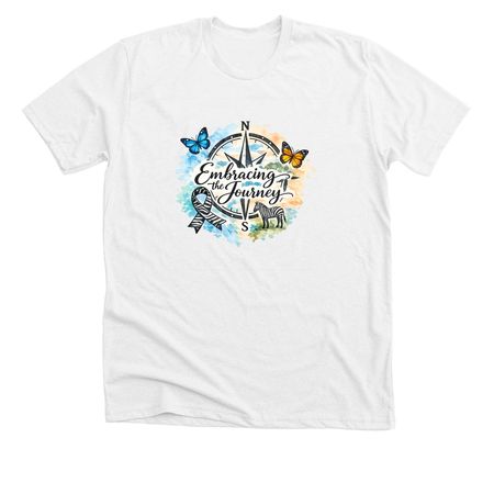 Your Journey, Your Strength, Our Awareness, a Solid White Blend Premium Unisex Tee