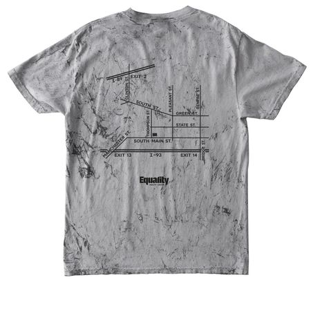 "I Know a Place" & Map Back, a Smoke Comfort Colors Colorblast Tee (back-view)