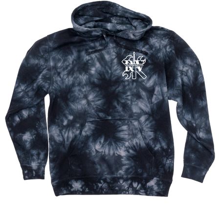 MRVS - Tie Dye, a Black Tie Dyed Pullover Hoodie