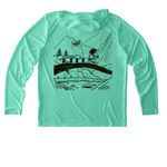 2026 RAMPAGE!!! Staff, a Bright Seafoam UV Performance Long Sleeve Hoodie (back-view)