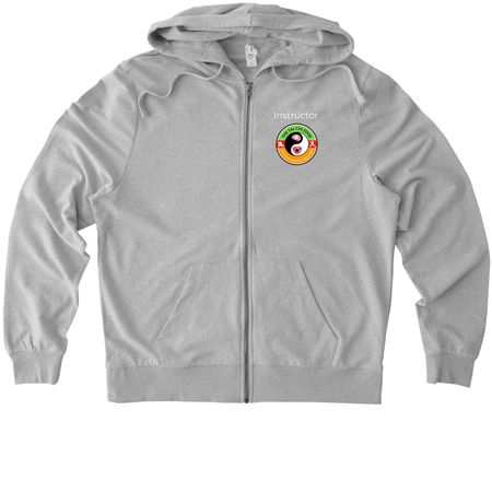 Tai Chi Edge Instructor, a Granite Grey Heather Allmade Organic French Terry Zip Up Hoodie