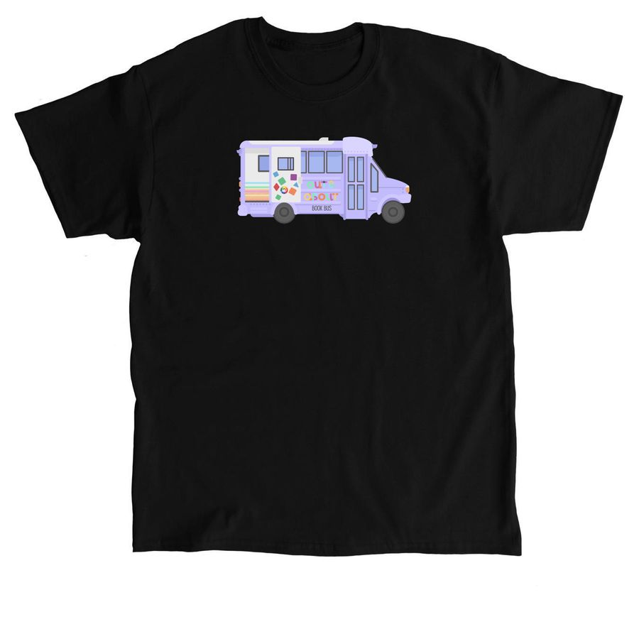 Out & About Book Bus, a Black Classic Unisex Tee