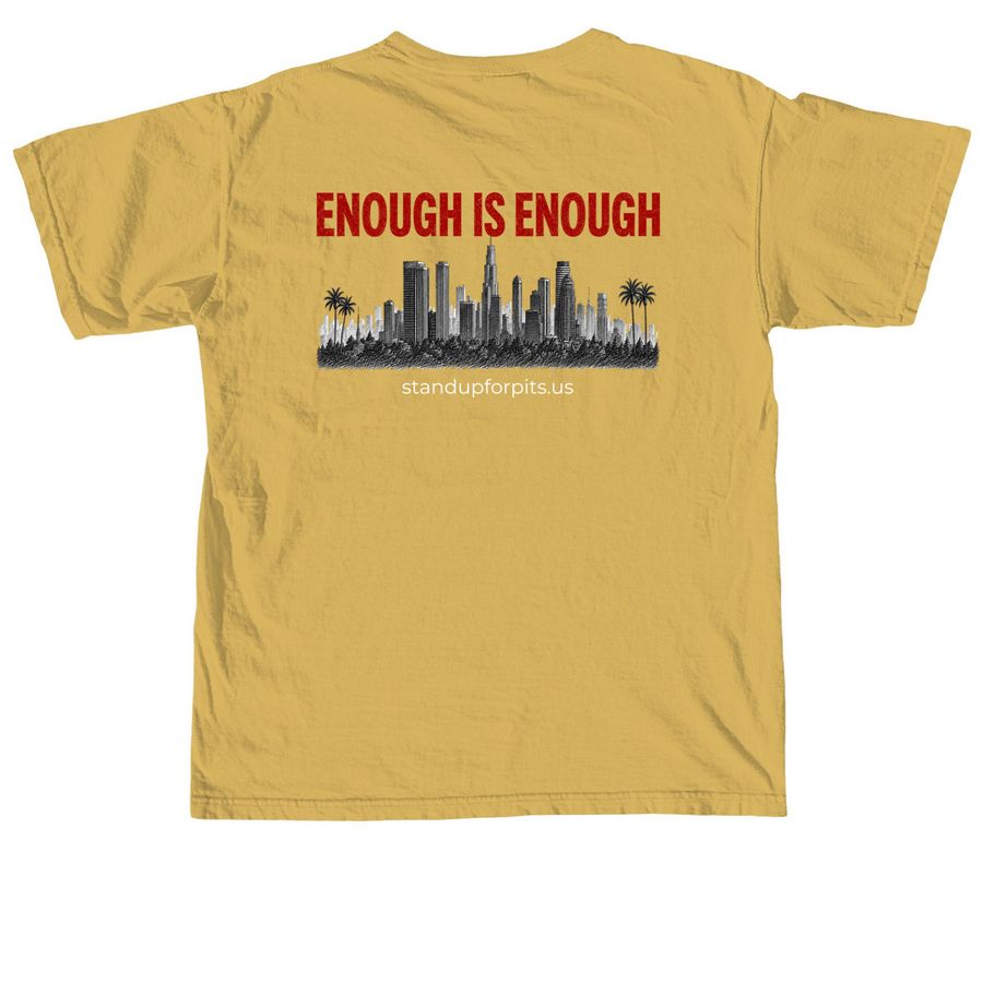 SUFP Foundation, a Mustard Comfort Colors Unisex Tee (back-view)