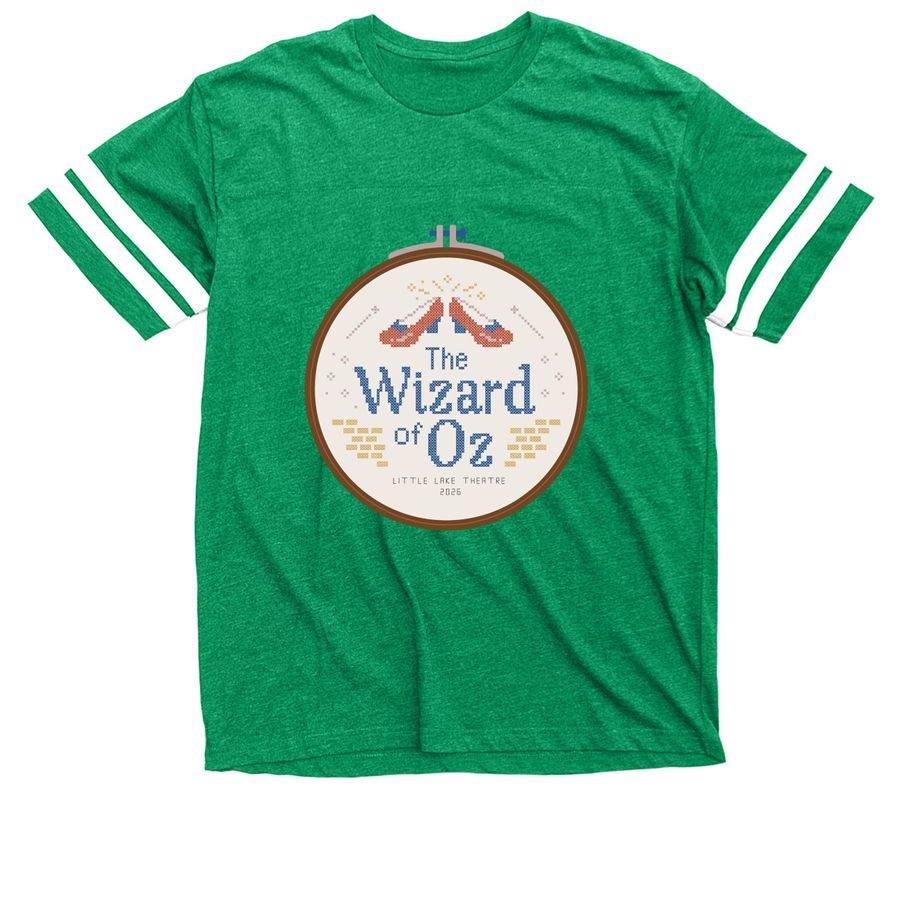 Kids Oz T-Shirt, a Vintage Green / White Football Jersey Tee